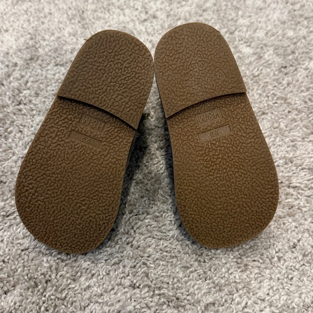 Kids H&M Taupe Suede Zip Ankle Boots